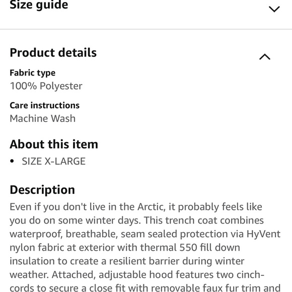 THE NORTH FACE Women’s Arctic Parka, Black, XL, like new! - Picture 8 of 8